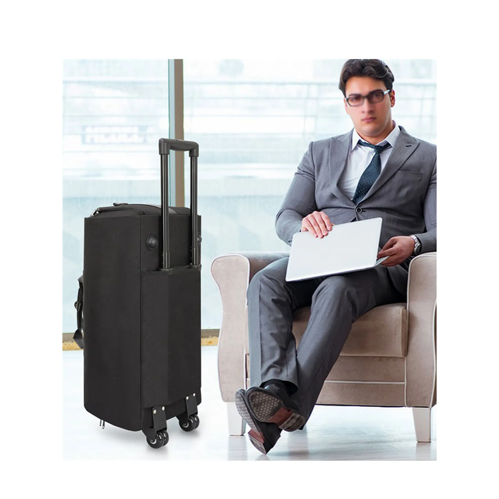 46 L Large 2 In 1 Heavy Hanging Garment Suitcase Duffel Bags 7