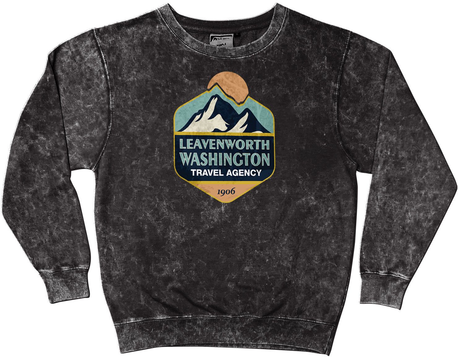 ACID WASHED CREW NECK SWEATSHIRT - SCREEN 17