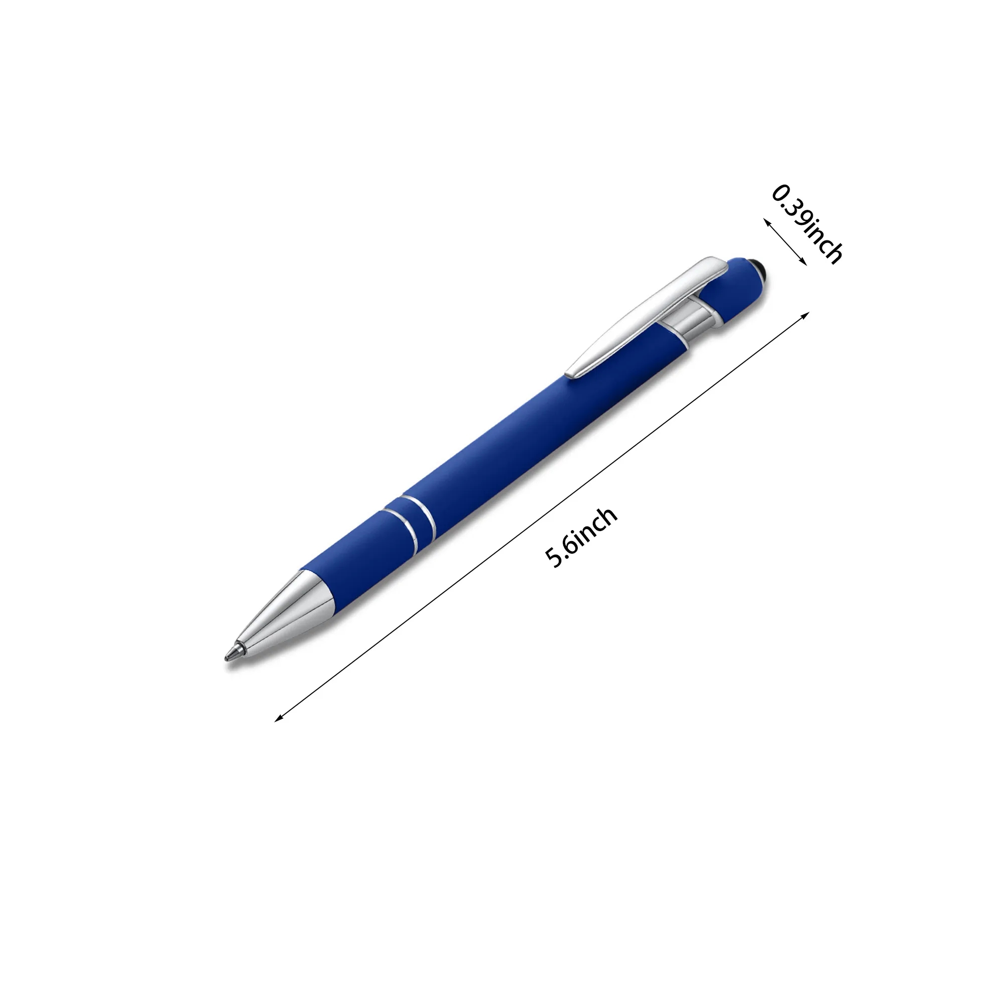 Metal Ballpoint Pen with Stylus Tip Blue Ink or black 3