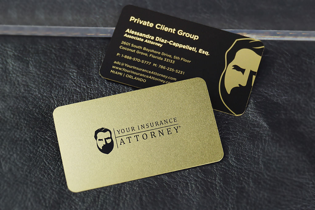 Brass Finish Business Cards 14