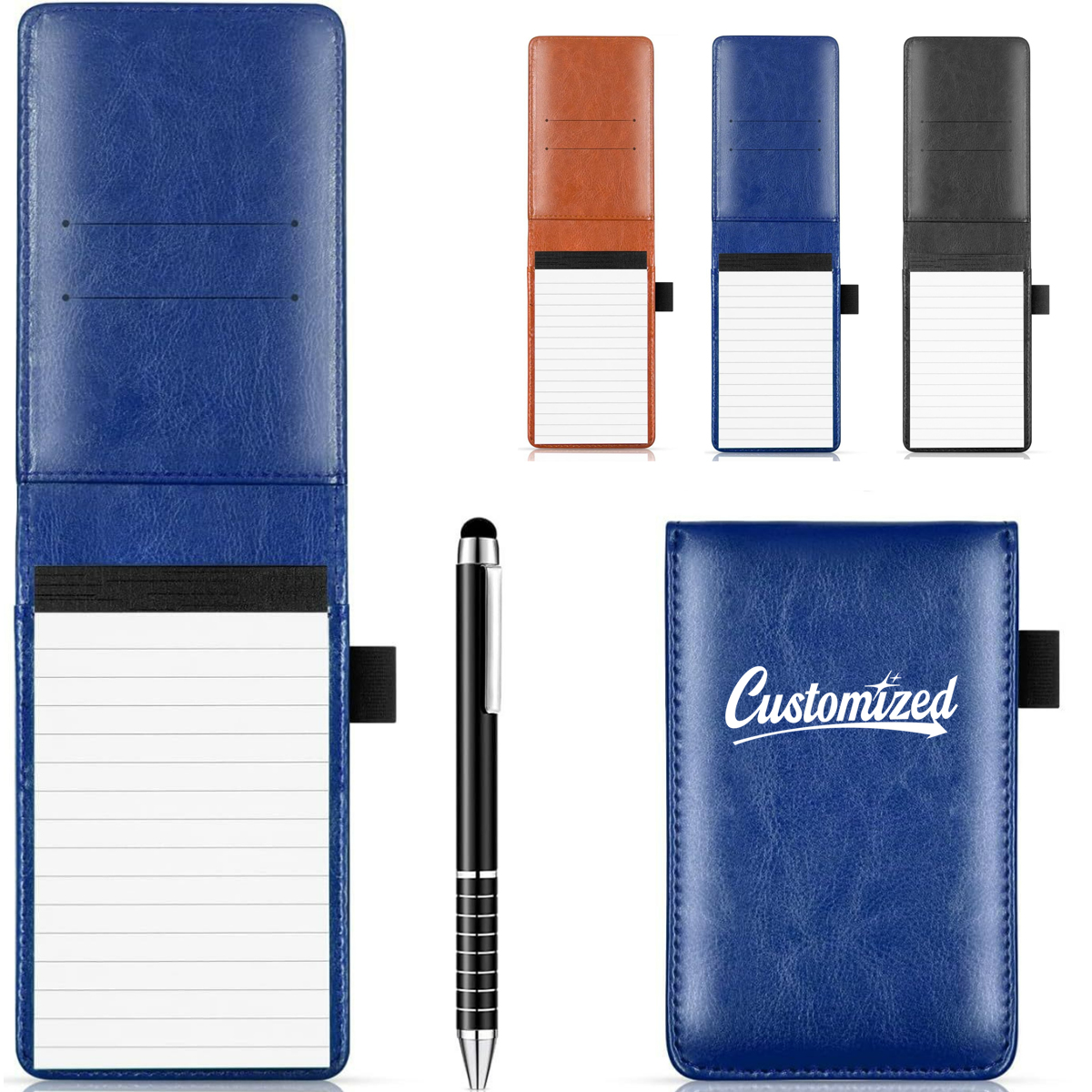 Faux Leather Notepad with Pen 2