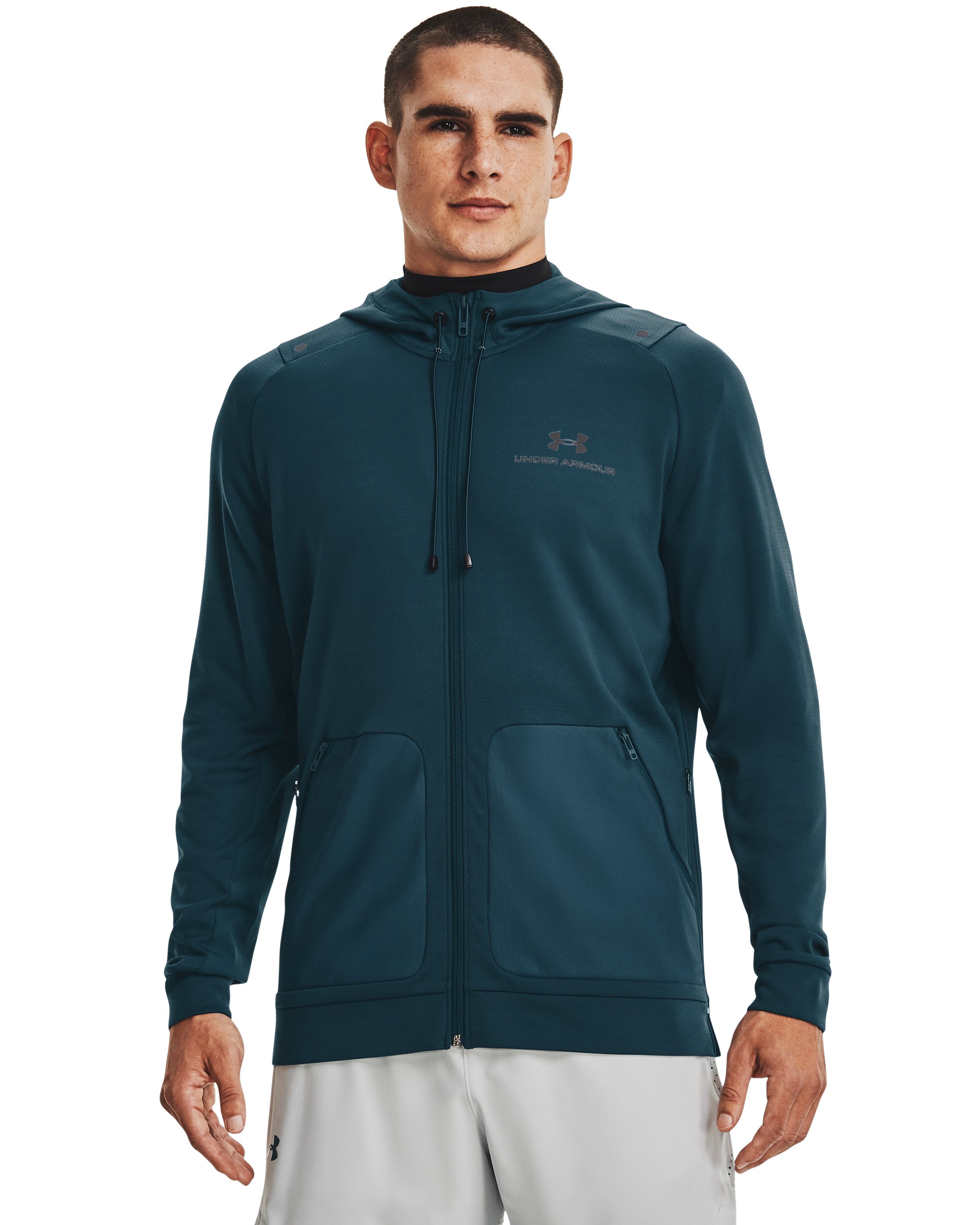Men's UA RUSH Warm-Up Full-Zip Hoodie, custom hoodie or sweatshirt with logo imprint 2