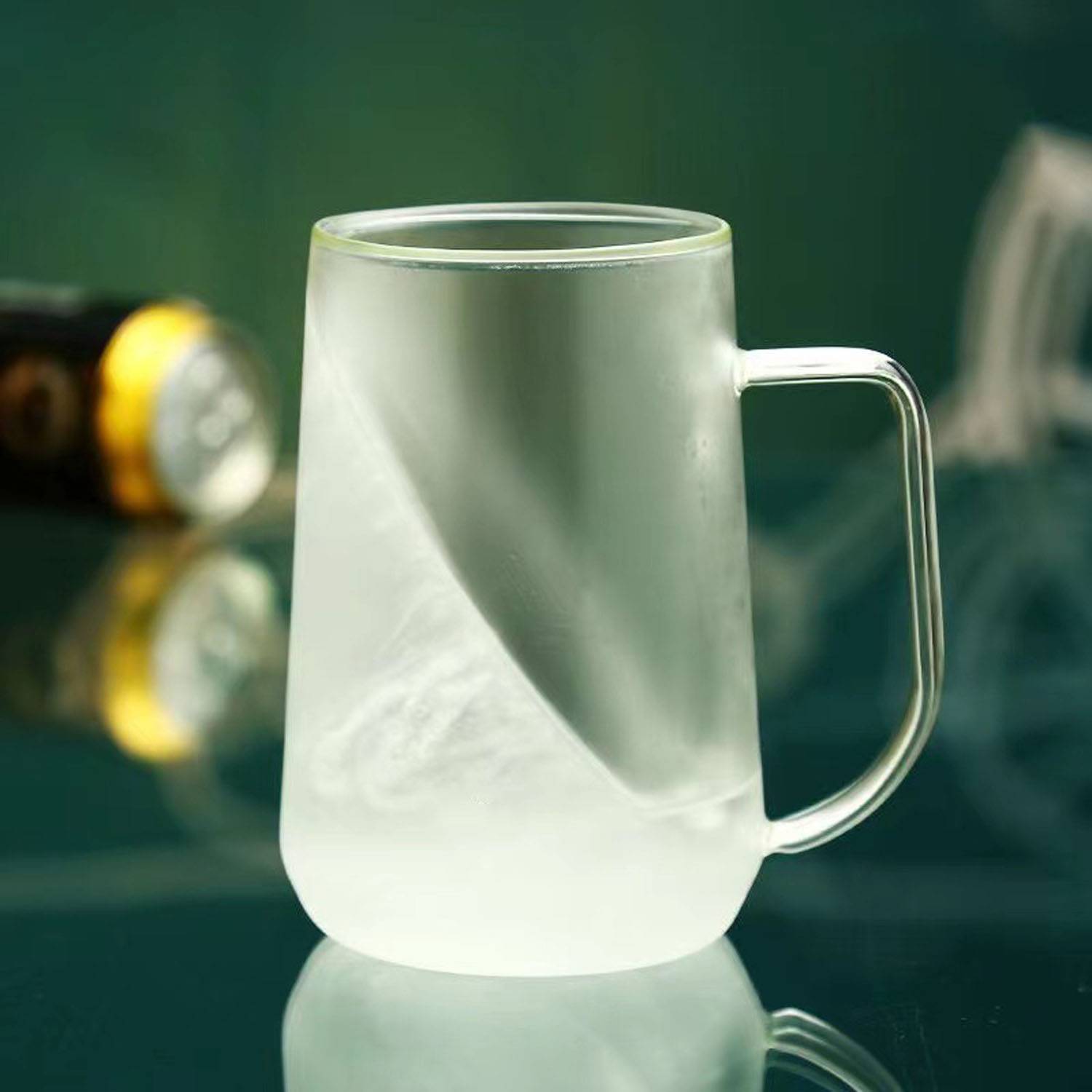 16oz Double Wall Glass Freezer Beer Mug 2