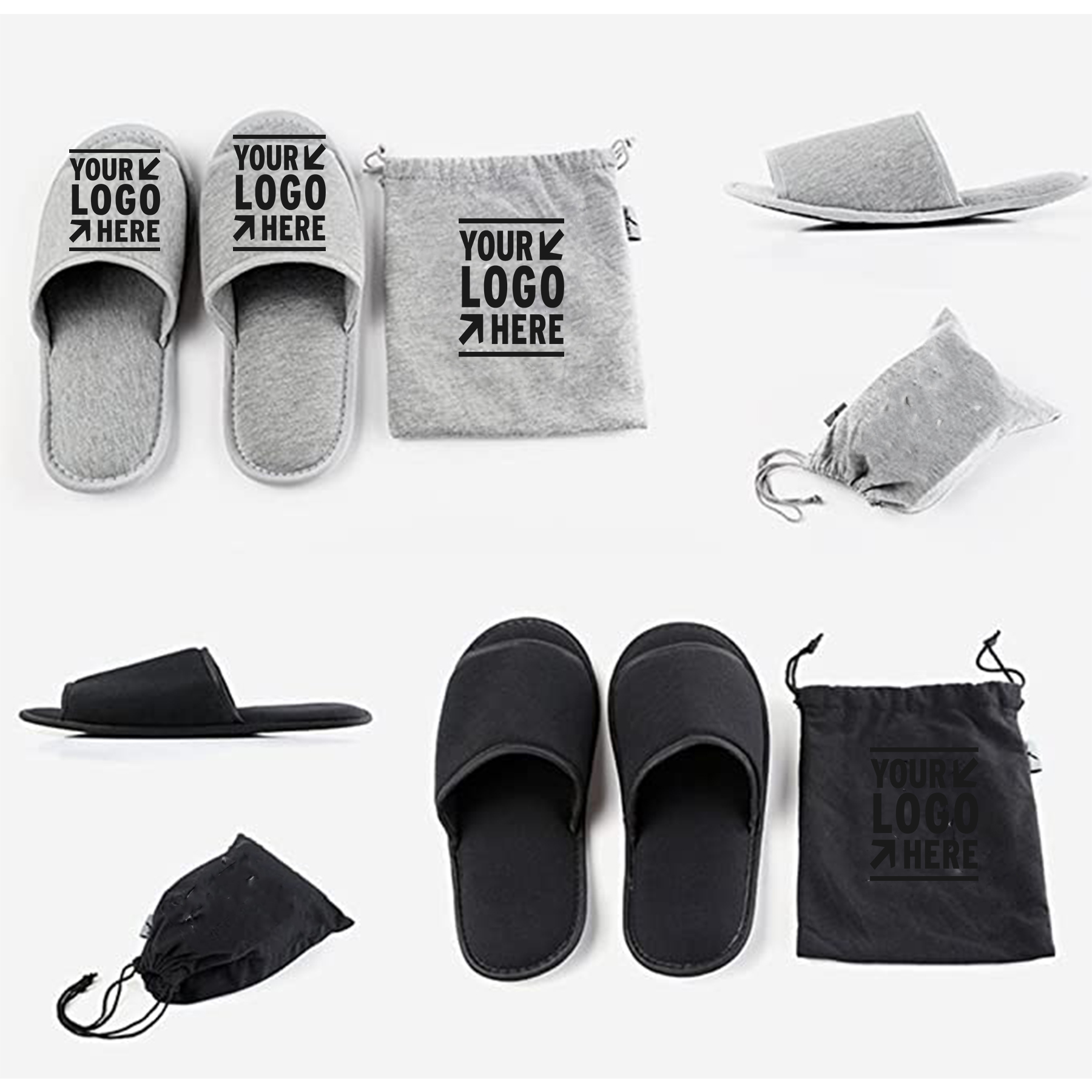 Portable Slippers with Storage Bag 2