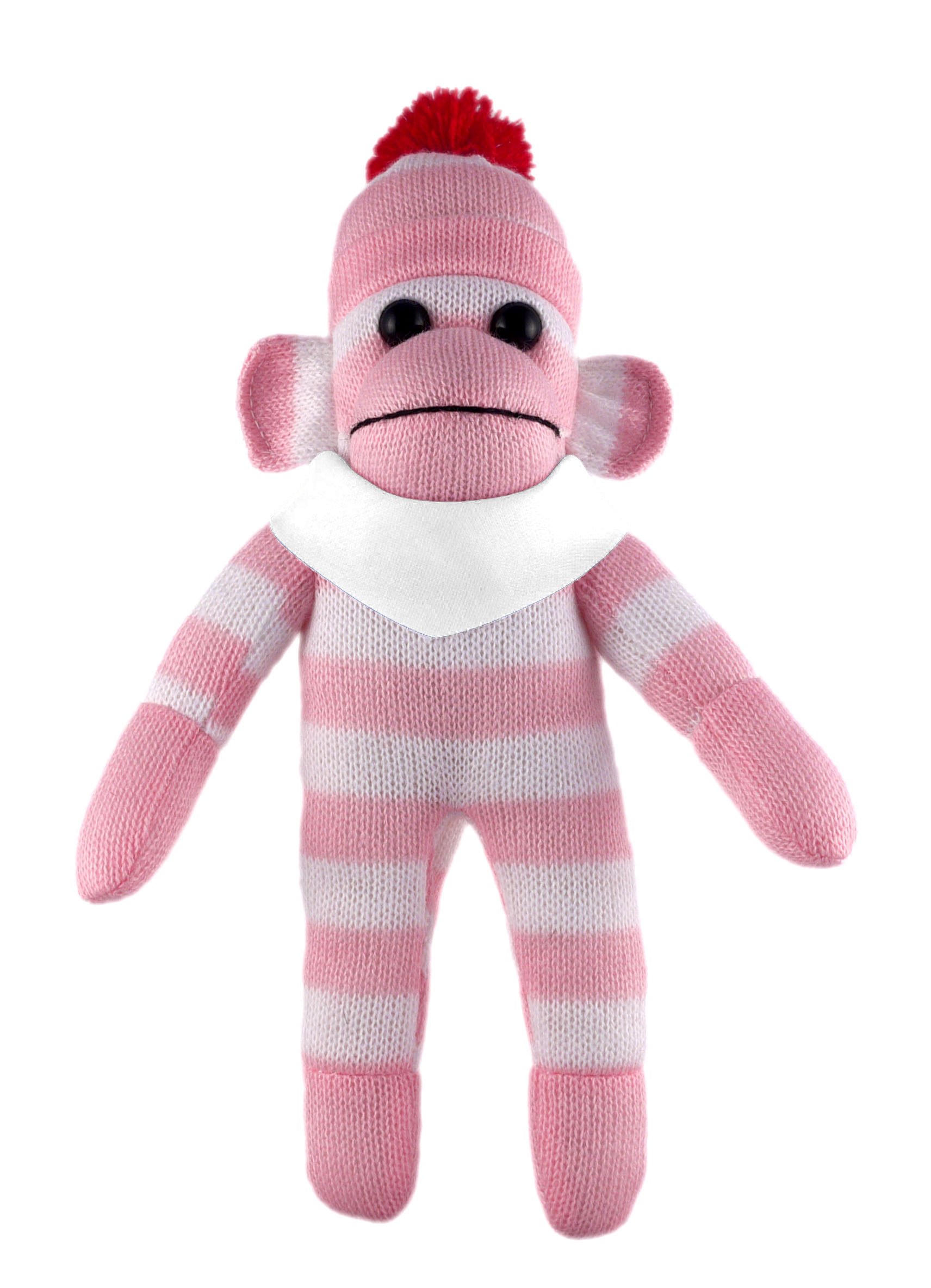 Pink Sock Monkey (Plush) with Bandana 3