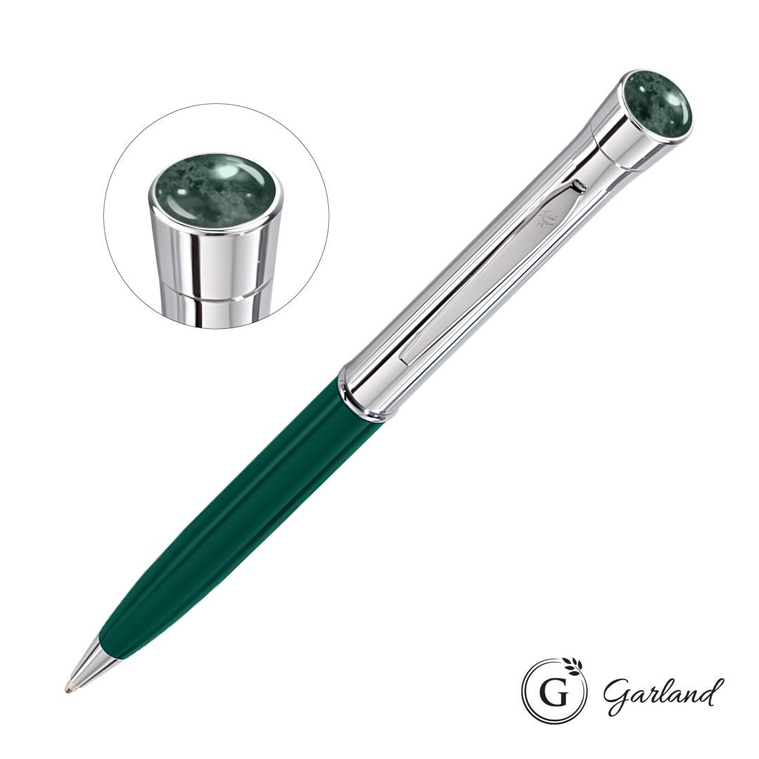 Garland® Monogram Aura Twist Ballpoint Pen - Chrome 22