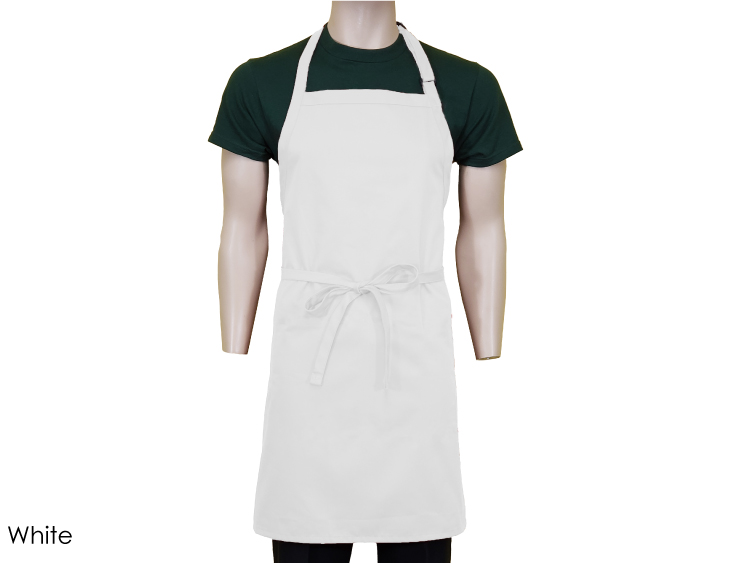 24 in. x 33 in. Spun-Polyester Adjustable Bib Apron (Blank) 12