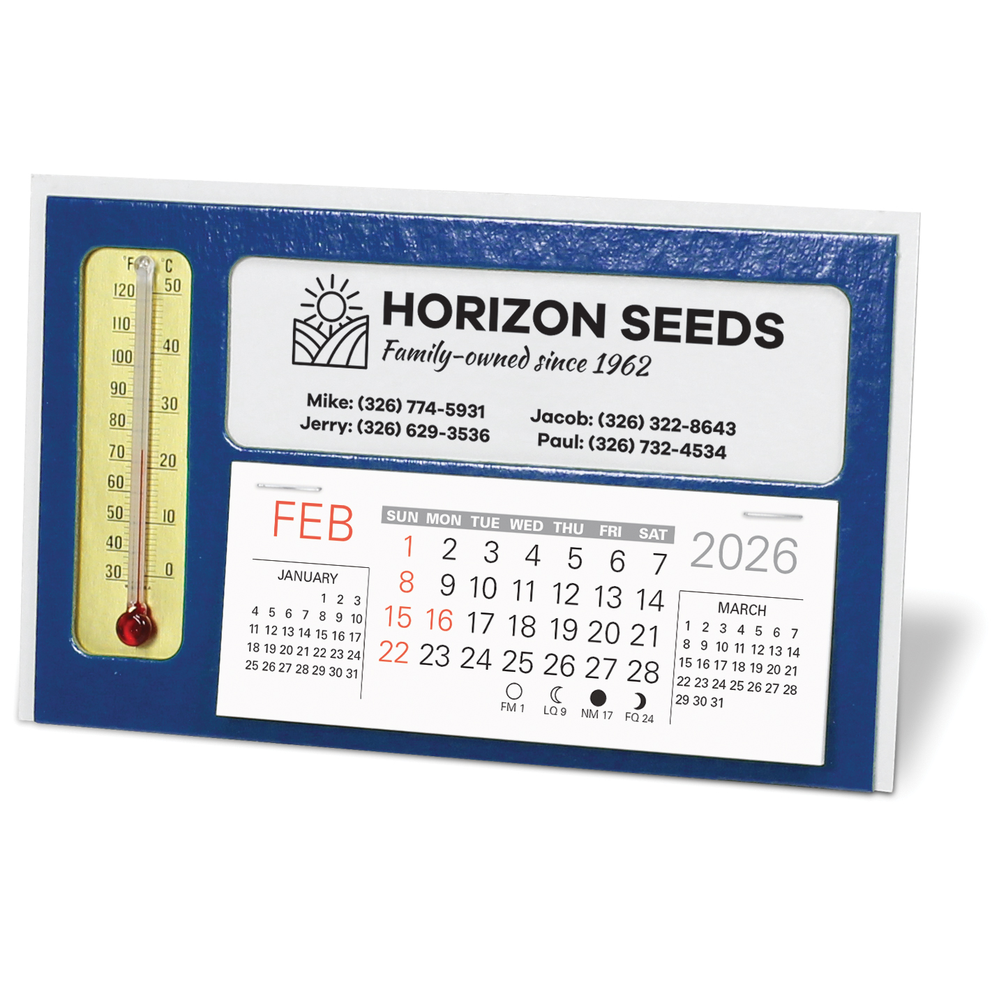 Window with Thermometer Desk Calendar 4