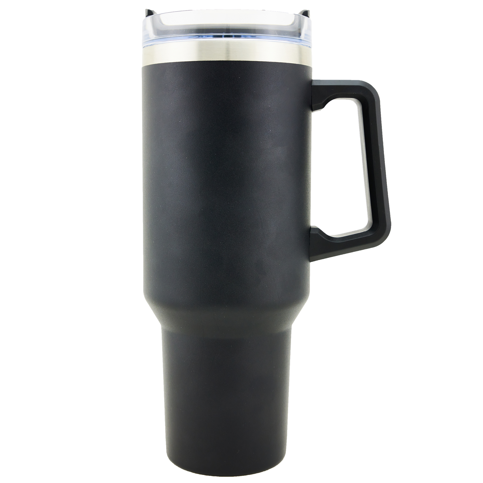 Oceanside 40oz Double Wall Stainless Steel Vacuum Insulated Tumbler with Handle and Straw (Black)