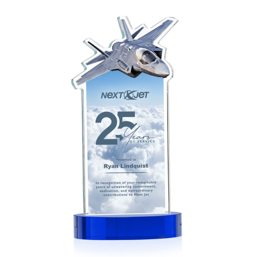 Top Gun VividPrint™ Award on Alberton Base - Blue 3
