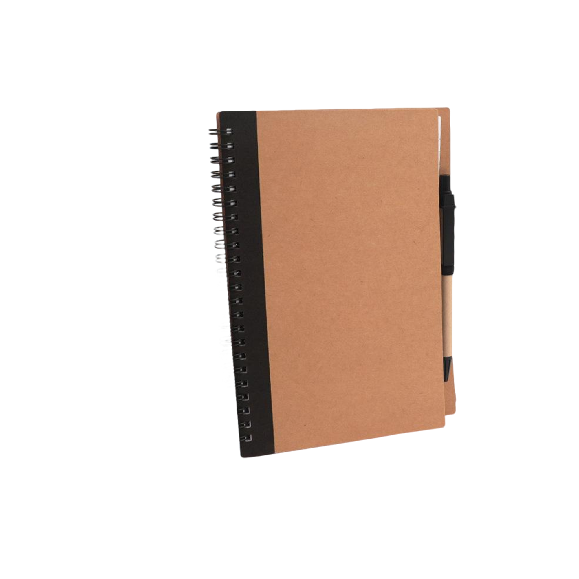 5 X 7 Soft Cover Kraft Spiral Notebook With Pen 4