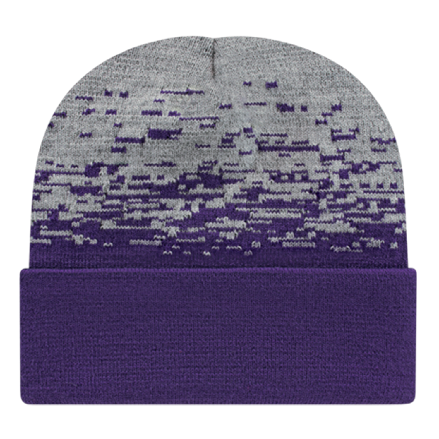C A Static Pattern Knit Cap With Cuff 27