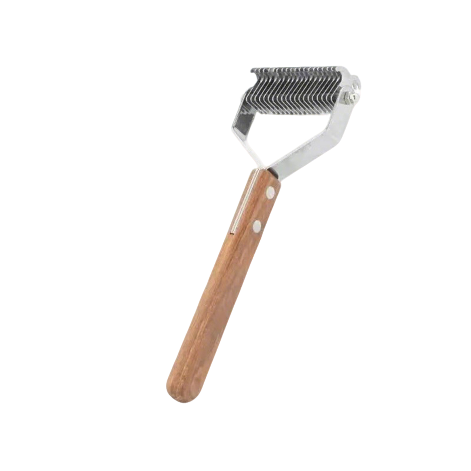Wood Handle Pet Deshedding Dematting Comb 7.9" Length X 3.4" Width 2