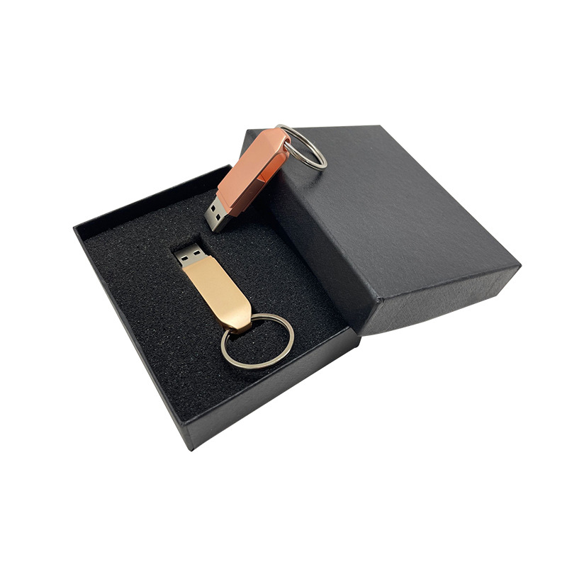 360 Degree Rotatable Metal USB Flash Drive with Key Ring 2