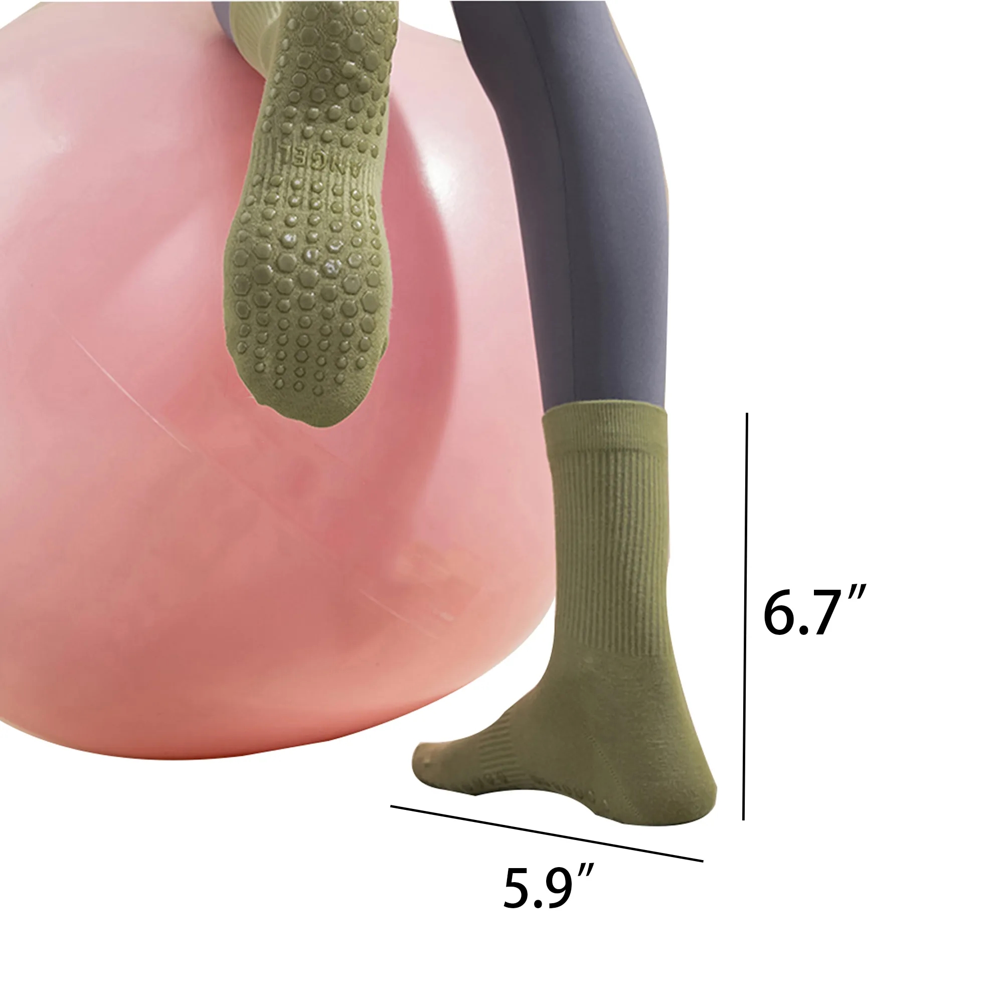 Non-Slip Silicone Indoor Pilates Yoga Mid-Tube Socks 3