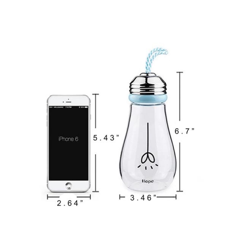 Bulb Shaped Glass Water Bottles 3