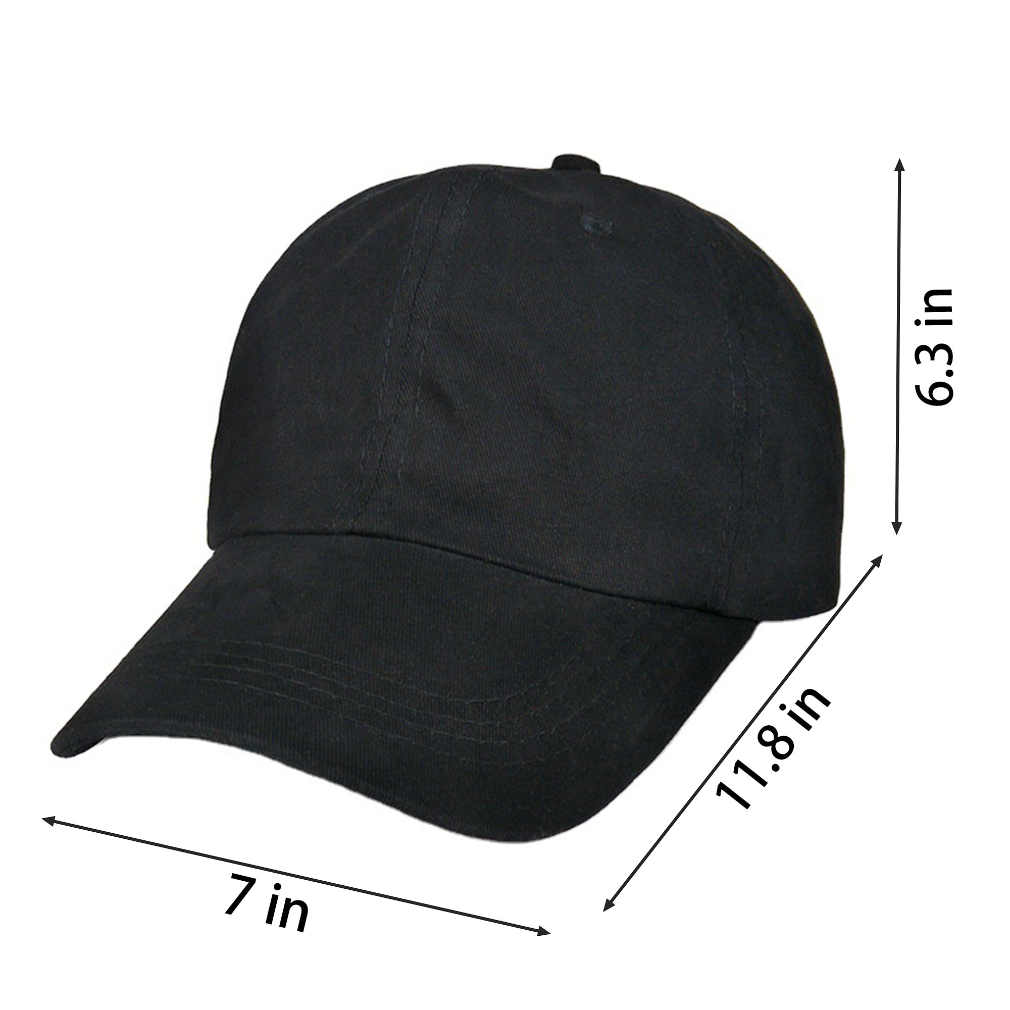 Custom Logo Adjustable Washed Baseball Cap 100% Cotton 3
