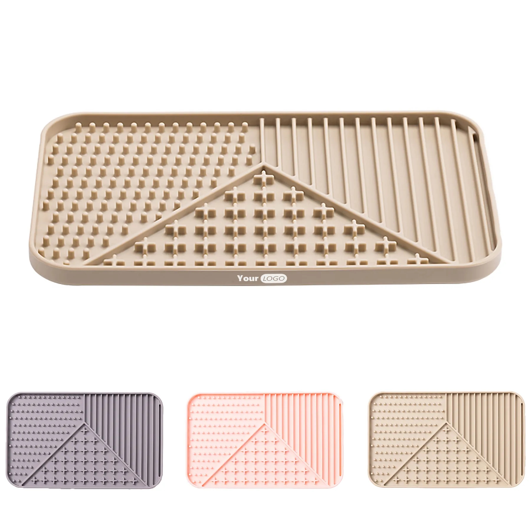 Silicone Rectangular Pet Slow Food Mat