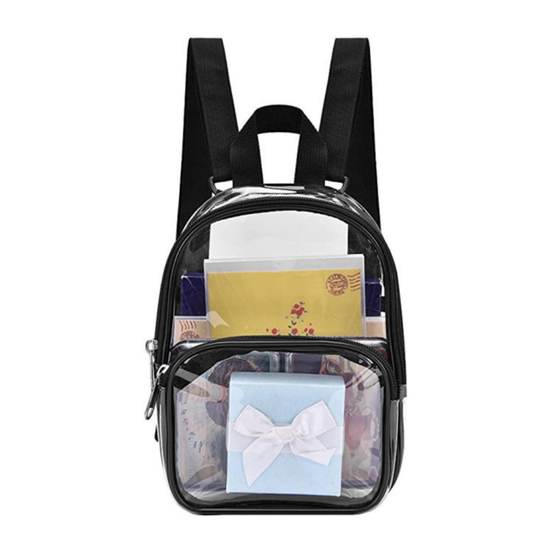 Clear Backpack PVC Transparent Backpack Clear Book Bag 7