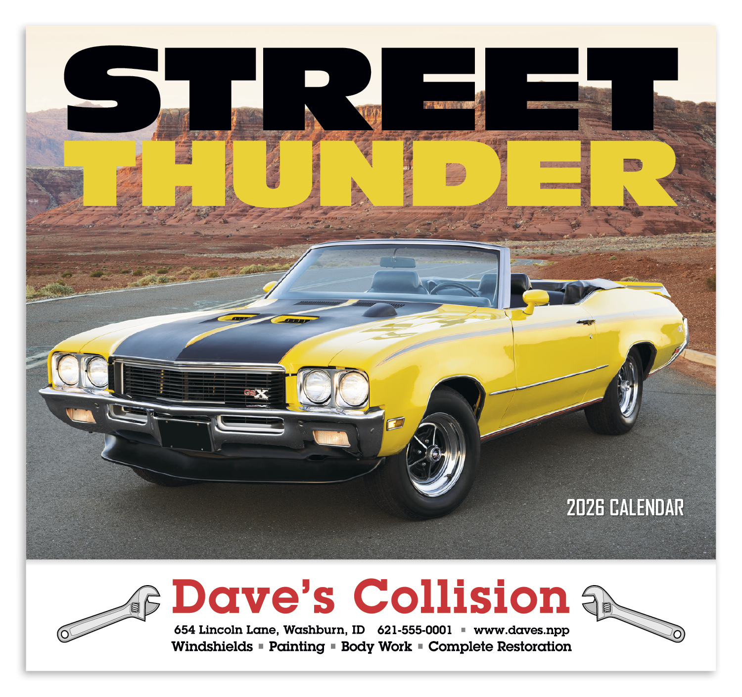 HotLine® Products Street Thunder Appointment Calendar - Stapled 8
