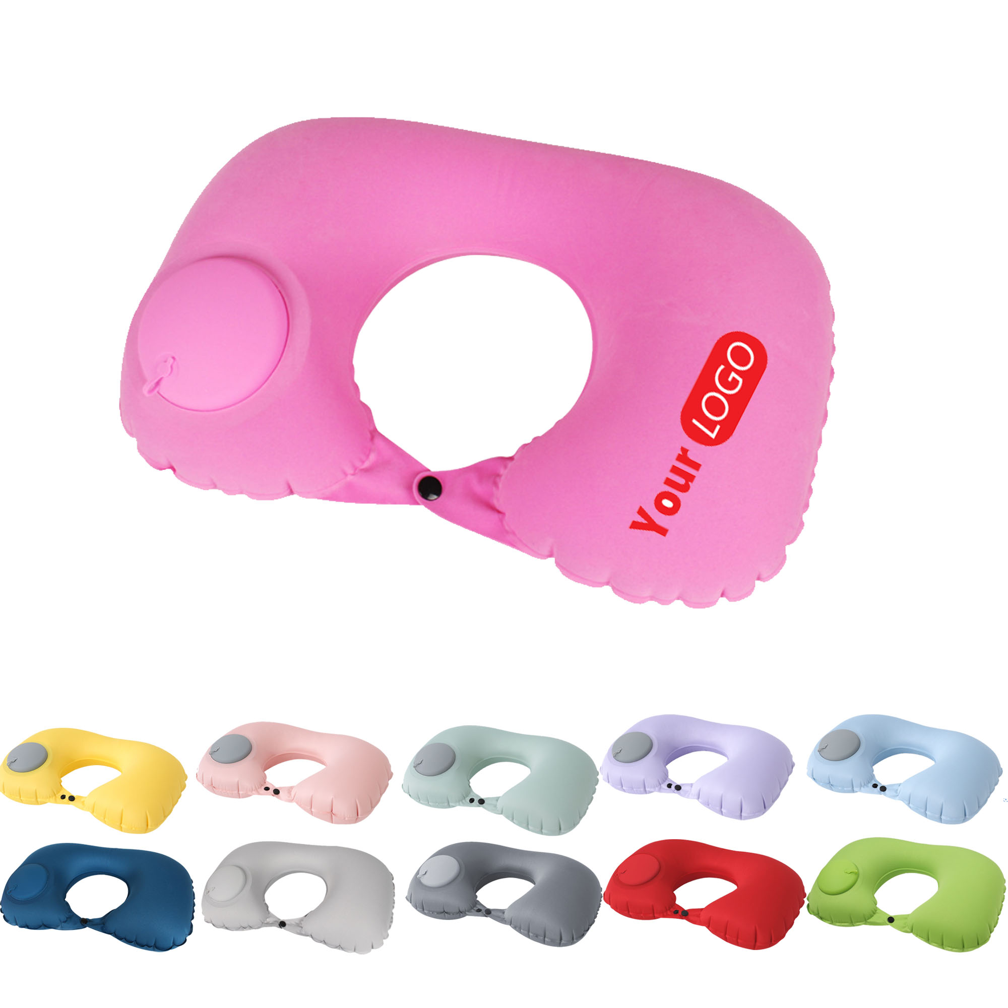 Press-to-Inflate Portable U-Shaped Pillow 1
