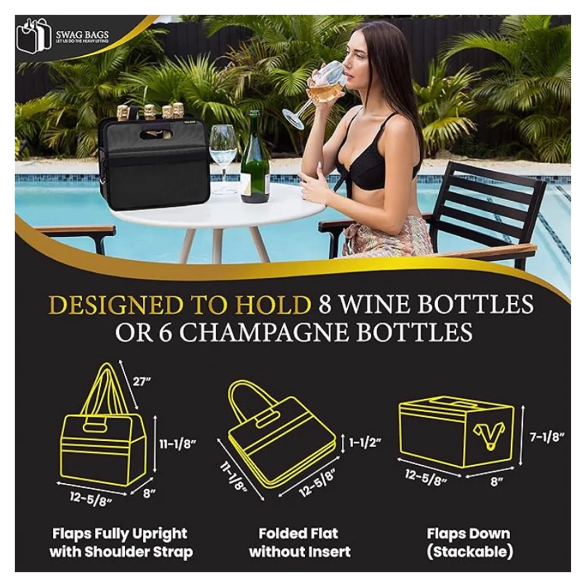 Foldable Multiuse Bottle Carrier Tote Bag 6