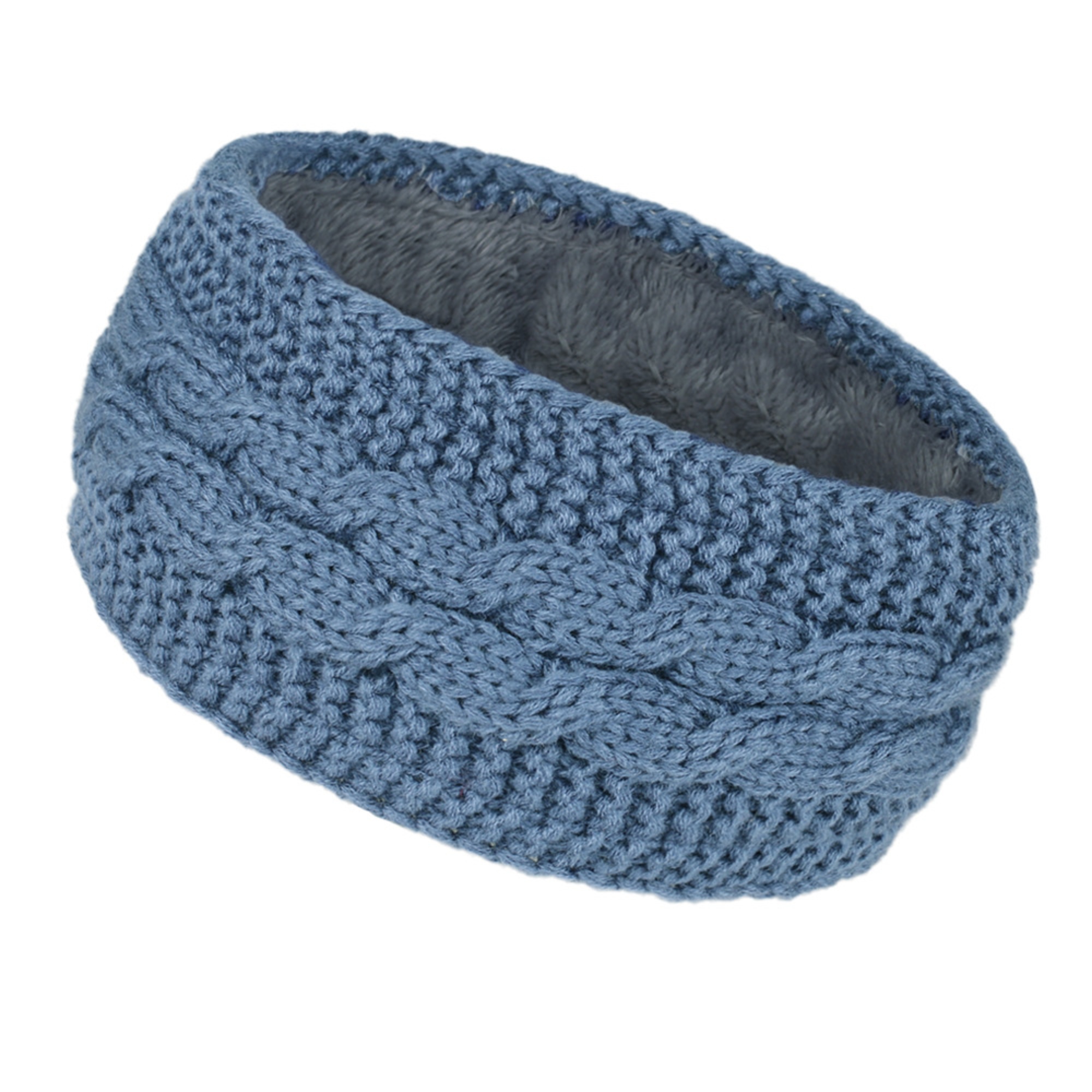 Warm Cable Knit Fleece Ear Band for Cold Weather 13