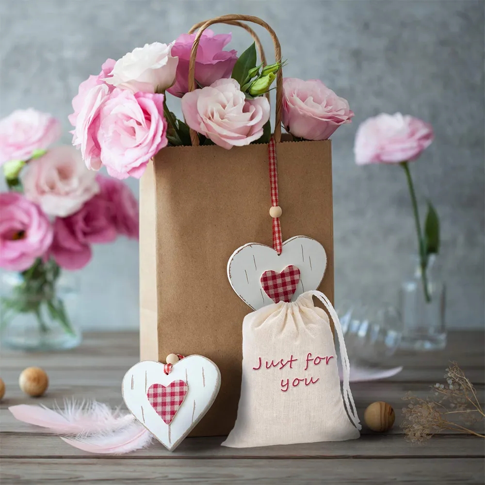 Muslin Cotton Drawstring Bags Reusable Empty Gift Pouch 14