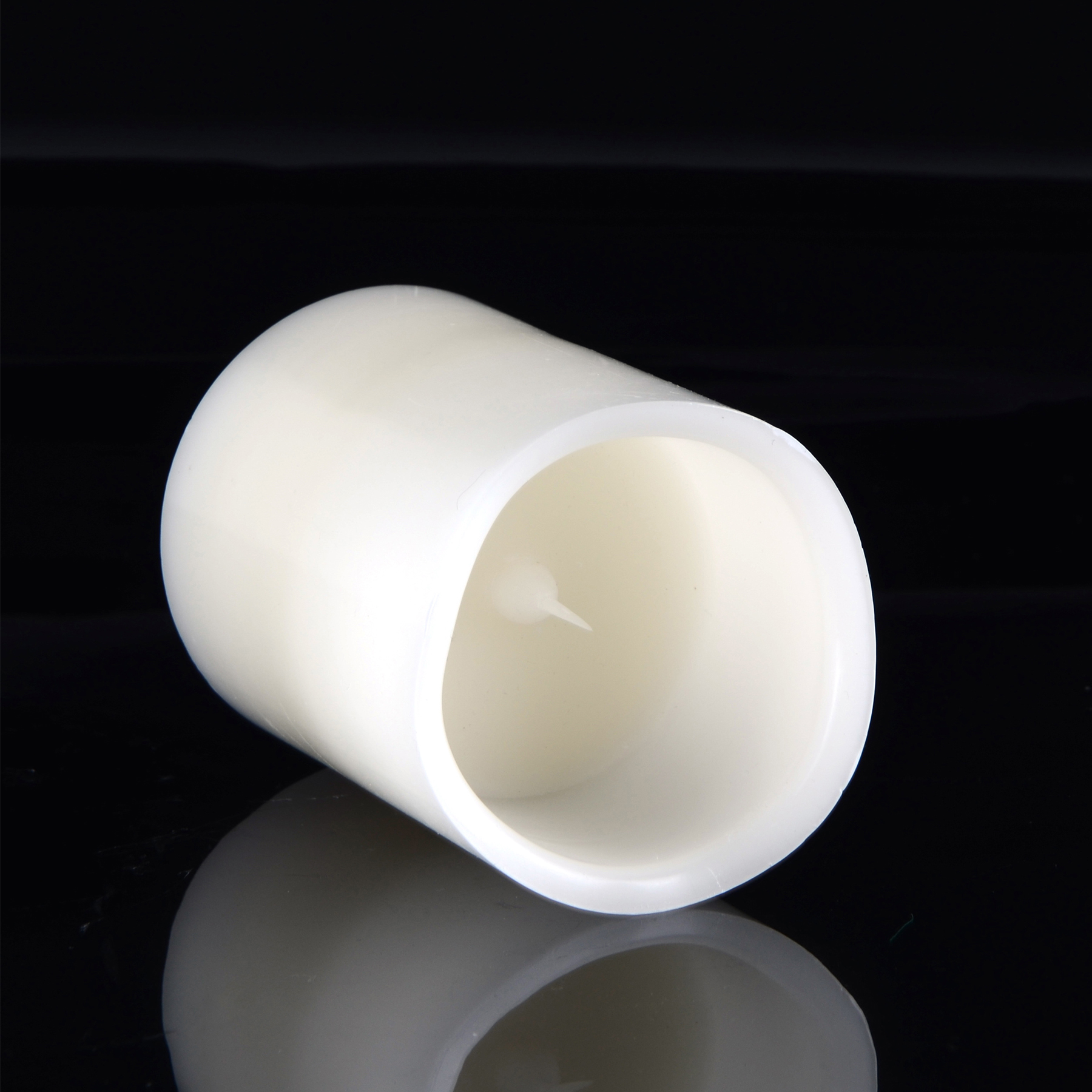 4" x 3" Flameless Pillar Faux Candle Wavy Top With Remote 2