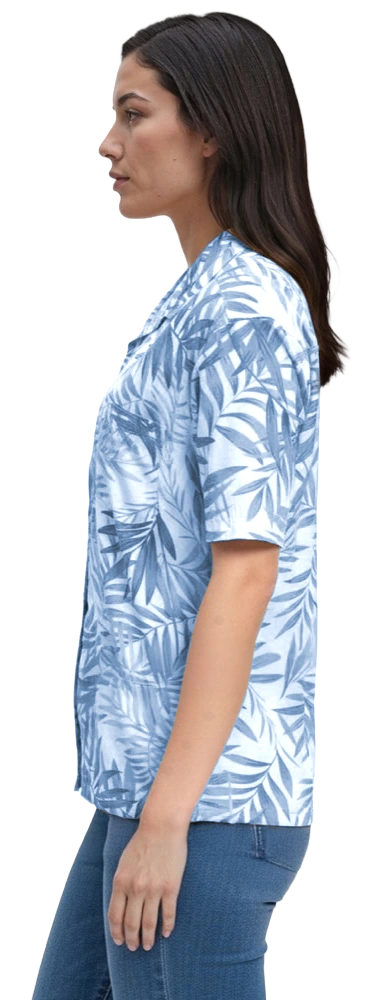 Tonal Print Camp Shirt 11