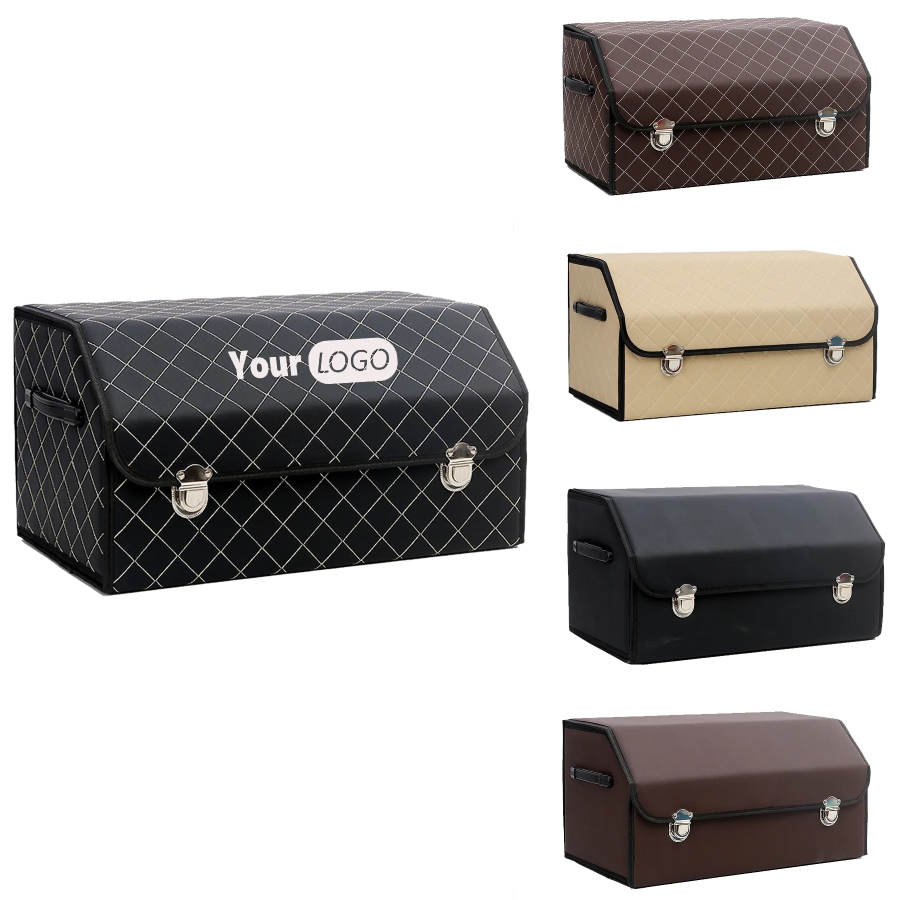Leather Large Folding Car Storage Box 6