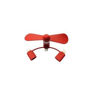 3 In 1 Mini Fan For Smart Phone Portable USB And USB C Compatible 5