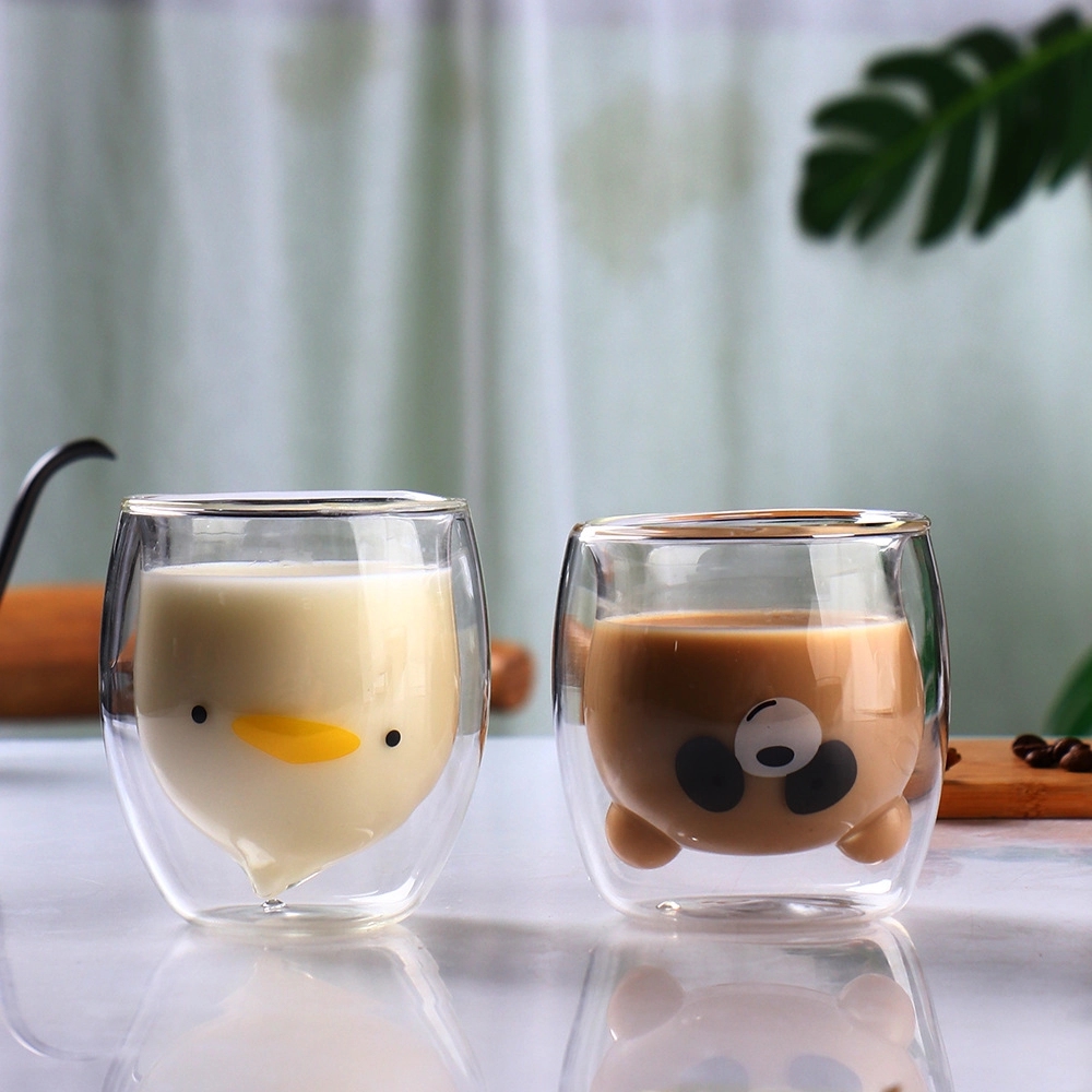Custom 9 oz Double Wall Glass Mugs 3