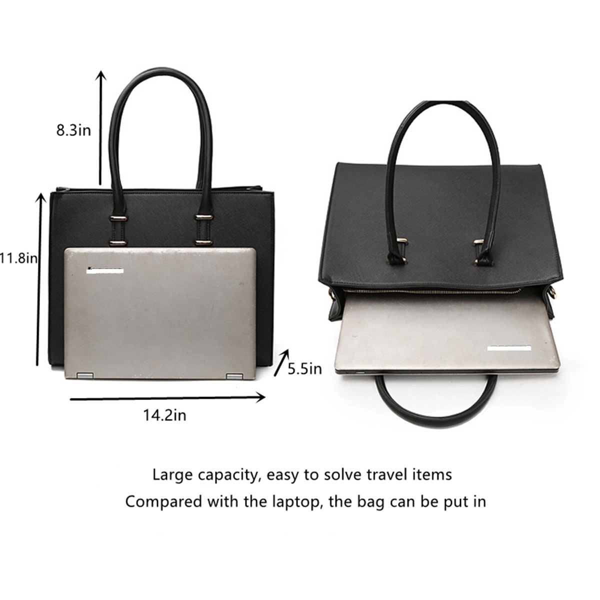 Leather Computer Tote Bag 14 Inch Computer Tote Bag 3