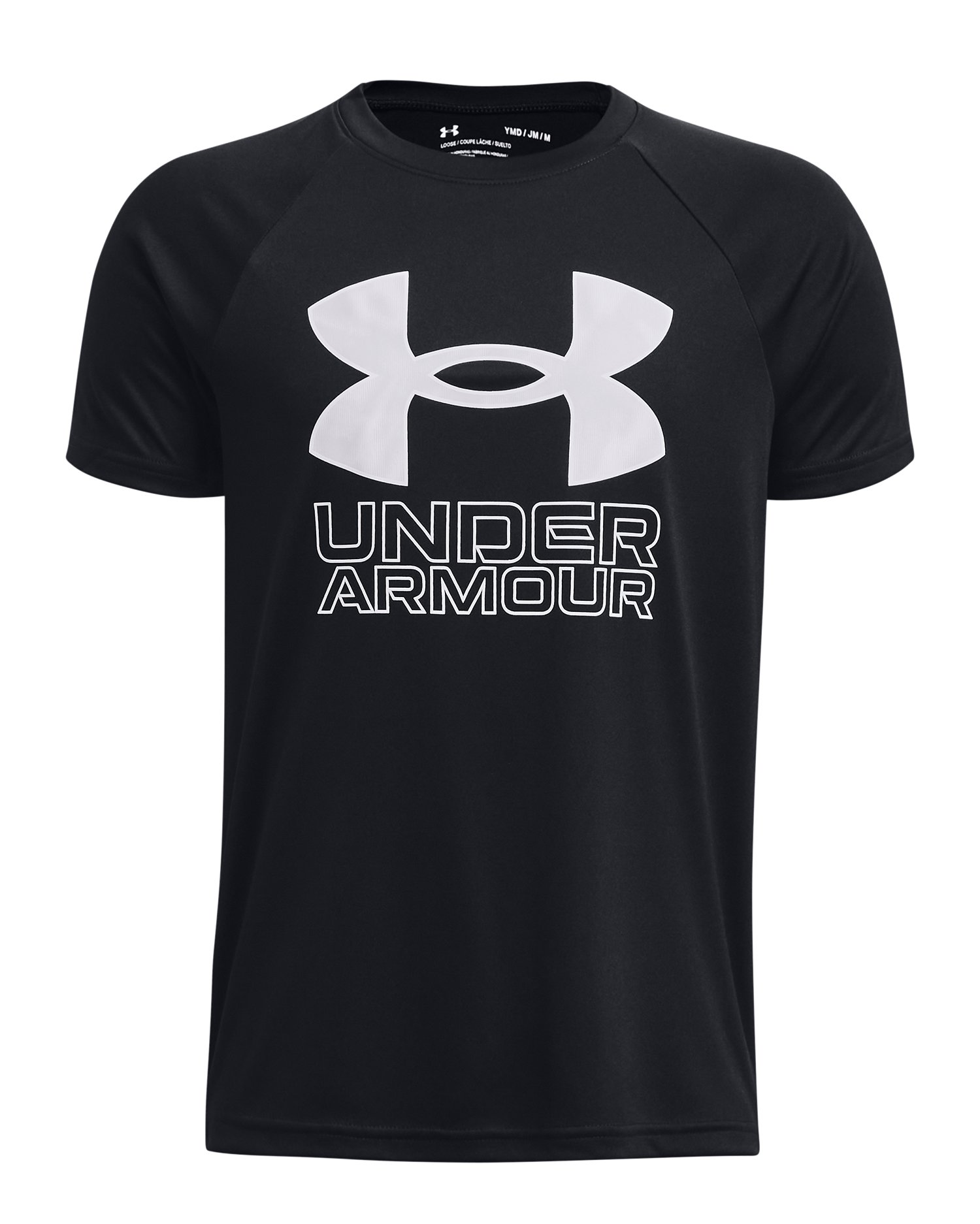 UA Tech Hybrid Print Fill Boys' Short Sleeve 16