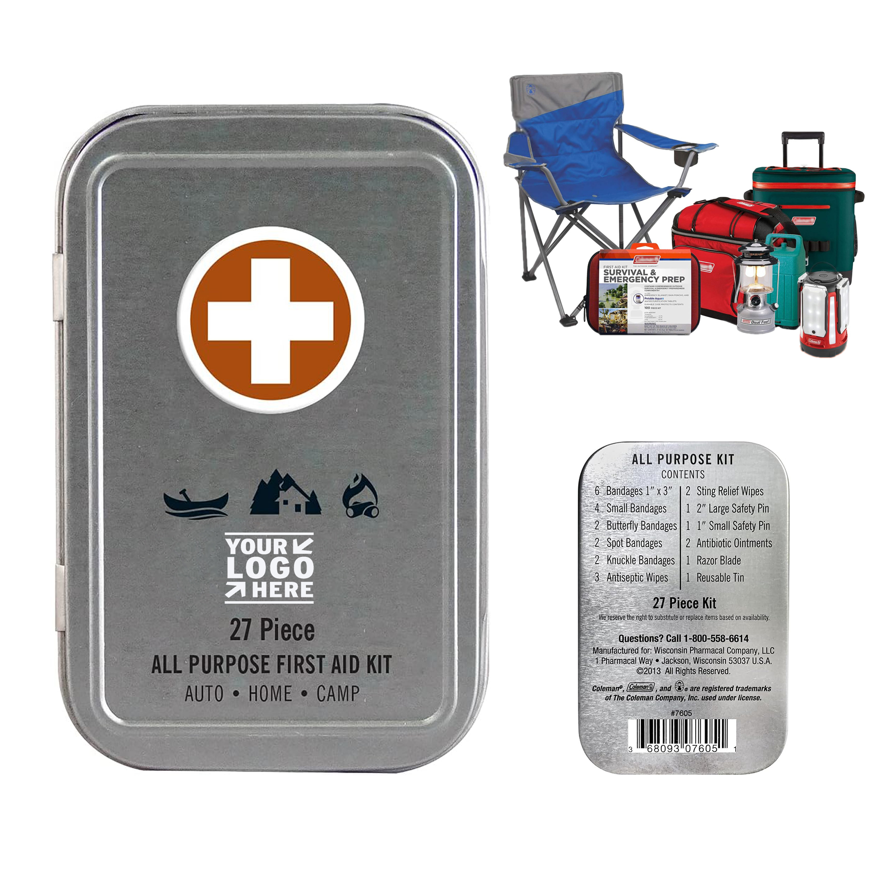 All Purpose Small Travel 27 Pieces Mini First Aid Kit  2