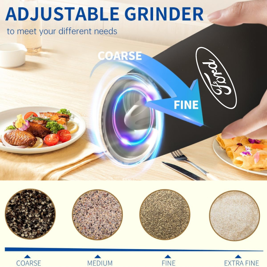 Gravity Electric Salt & Pepper Grinder Set 7