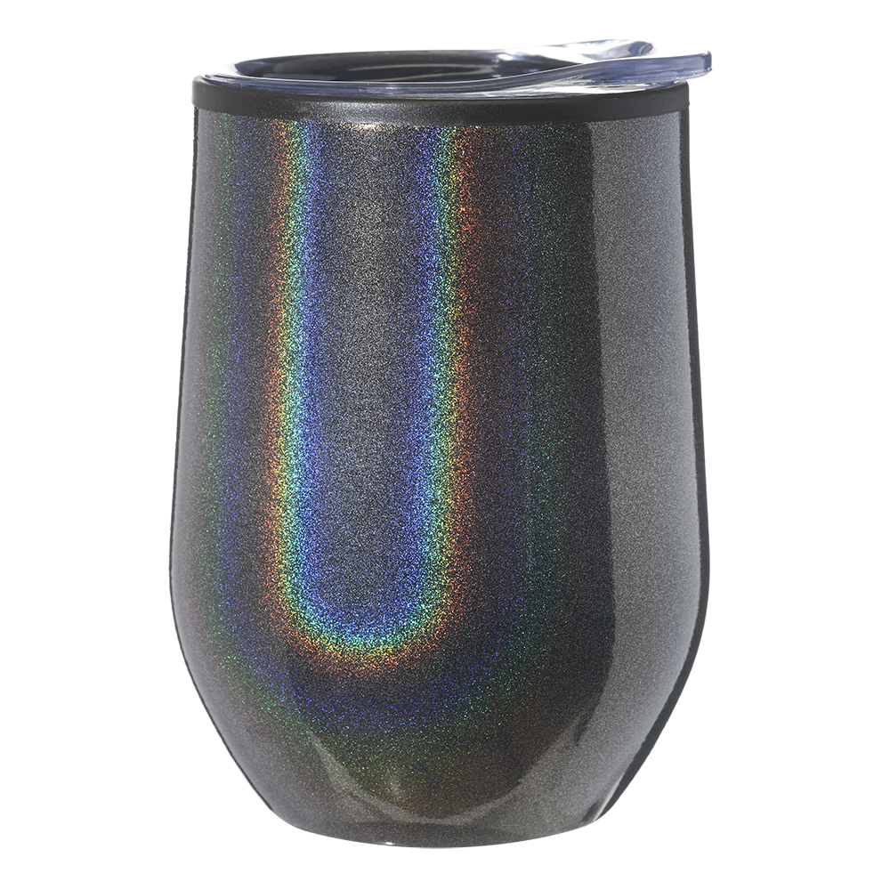 12 oz. Iridescent Stemless Wine Glasses with Lid 6