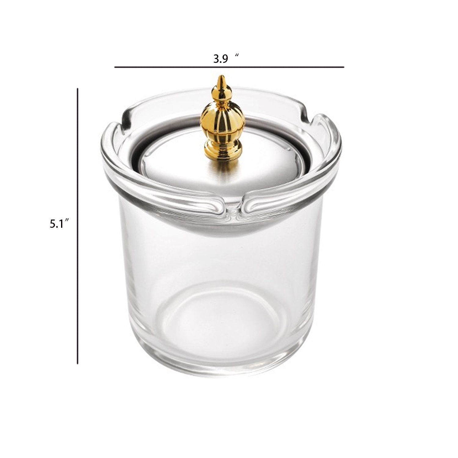 Funnel Lid Heat Resistant Glass Ashtray 4