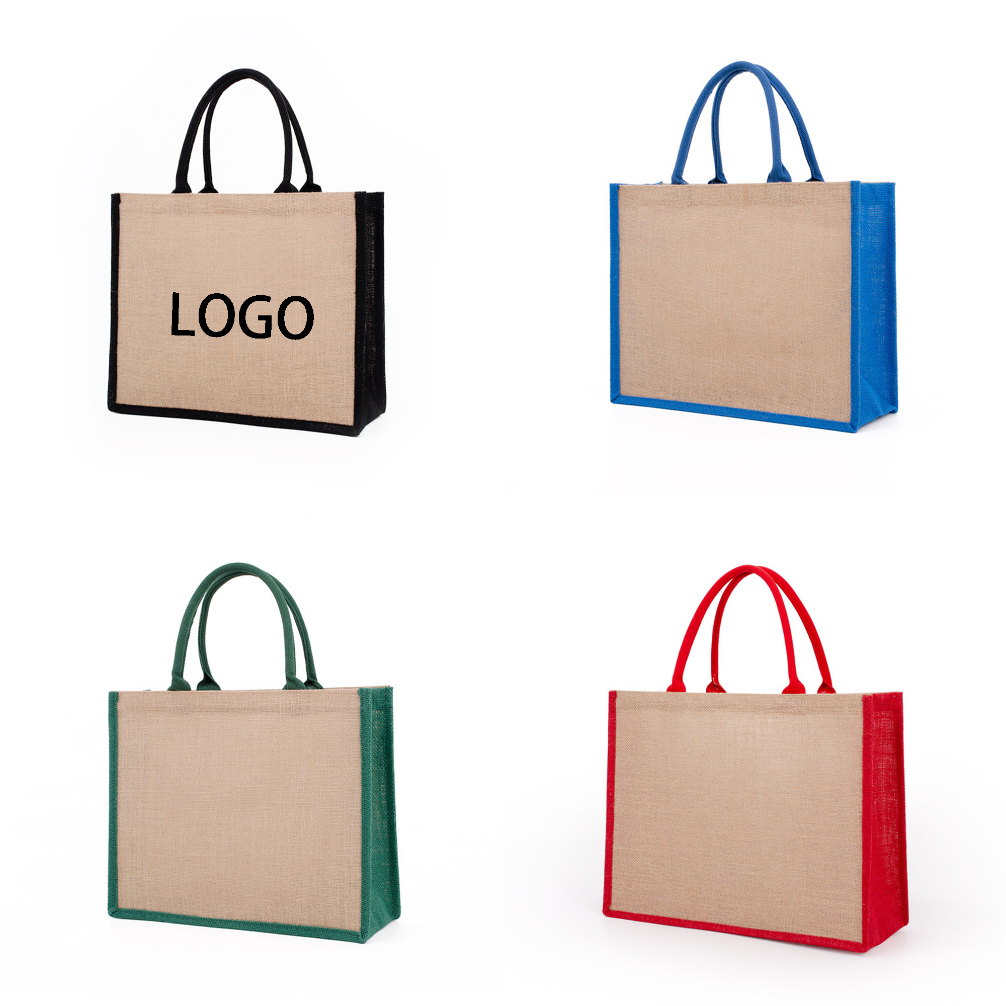 Jute Bag Handbags, custom tote bag with logo imprint 2