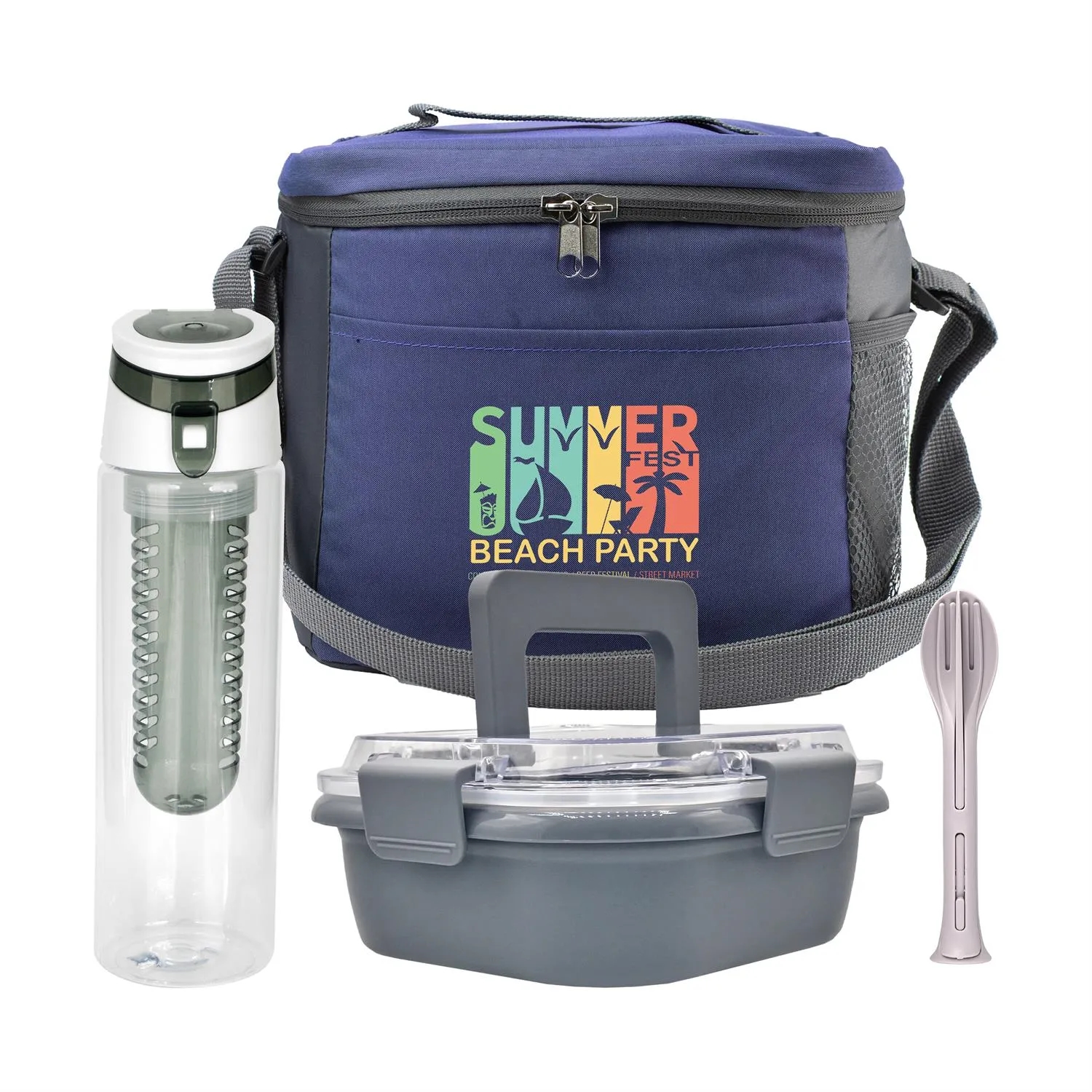Modern Lunch Box, Bottle & Utensils Set 5