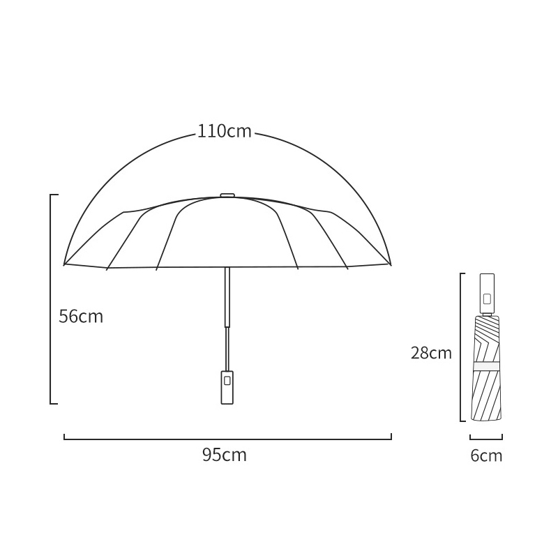 Custom Automatic Three-fold Umbrella 15