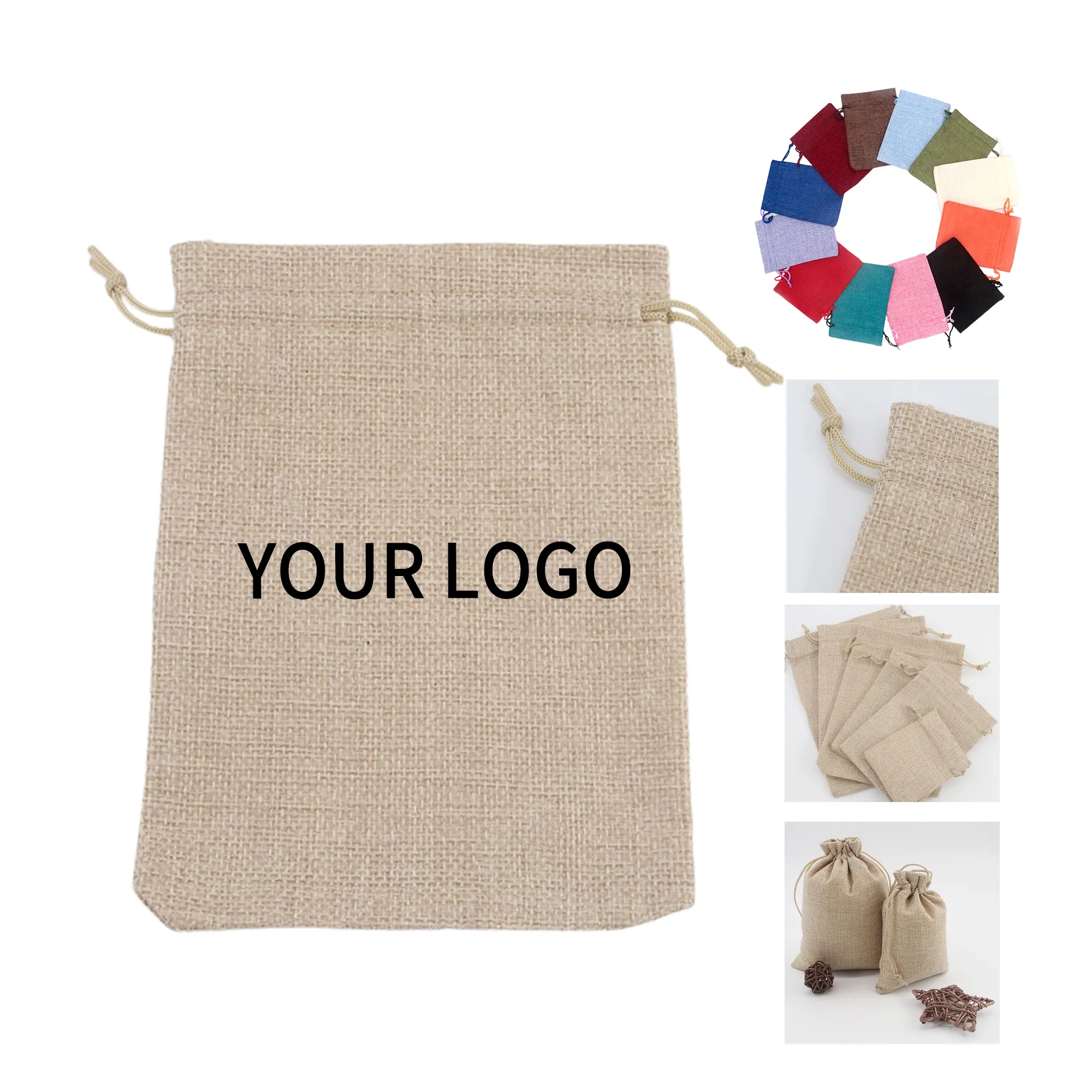 Nylon Linen Jewelry Pouch Promotional 14