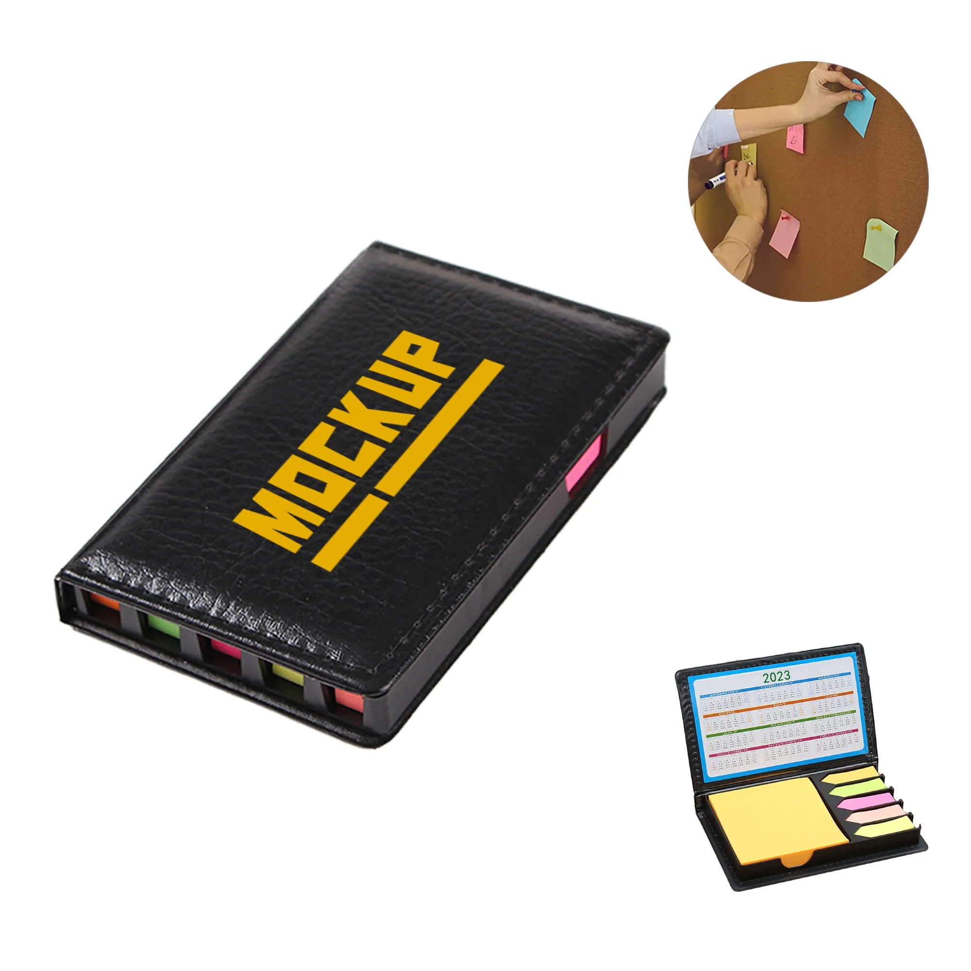 Sticky Note Set with PU Box MOQ 100 PCS 1