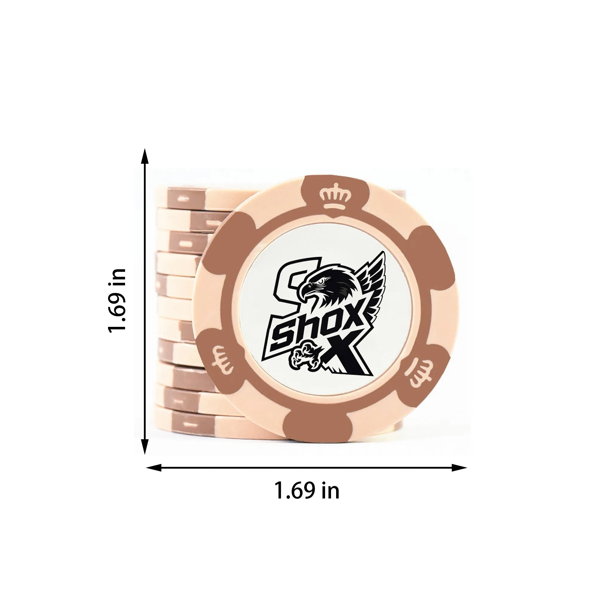 MOQ 20 High Grade Double Side Thick Ceramic Chip 3