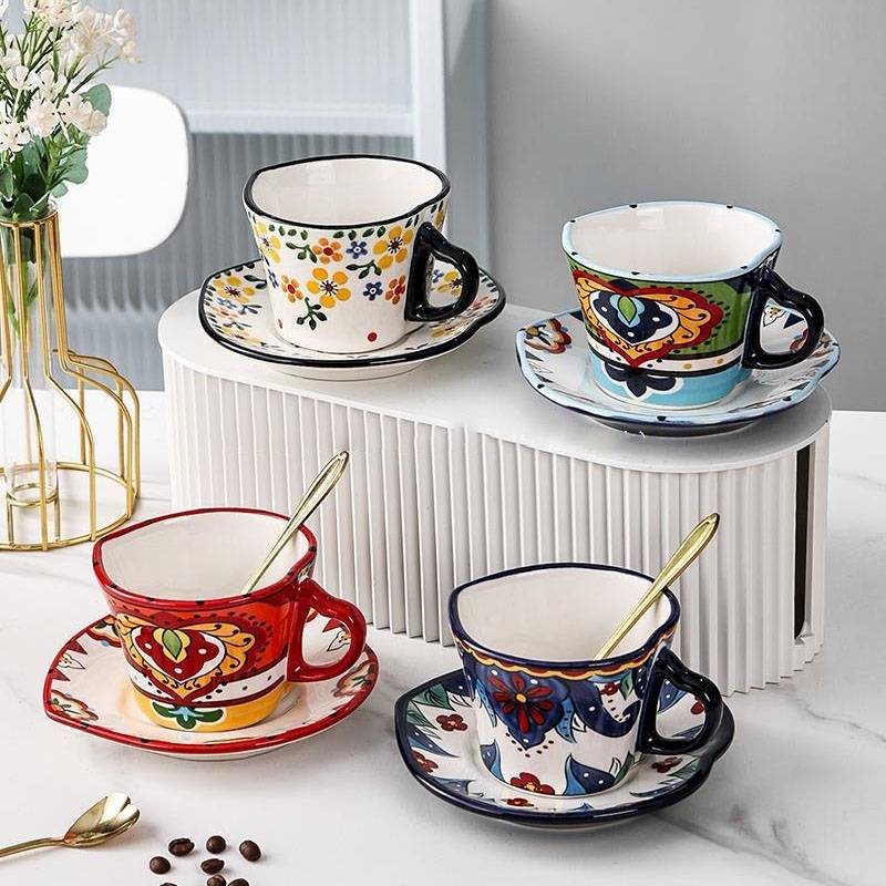 Heart-Shaped Handle Mug Coffee Cup 3