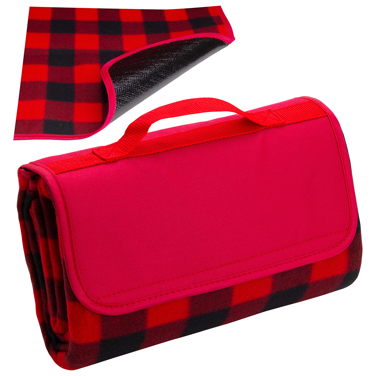 Plaid Barrel Fleece Picnic Blanket 31