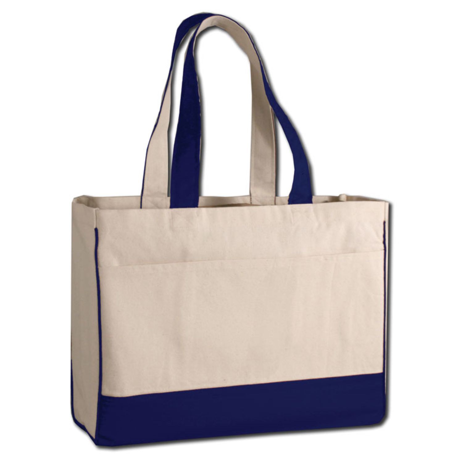 Cotton Canvas Tote Bag with Zipper Pocket USA Decorated (17" x 13"), custom tote bag with logo imprint 4