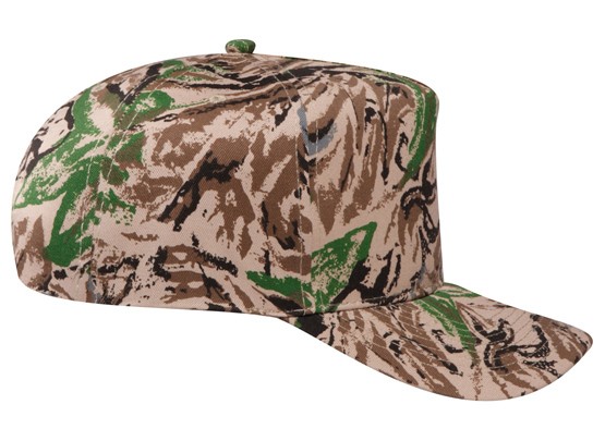 OTTO CAP® Camouflage 5 Panel Mid Profile Baseball Cap 36