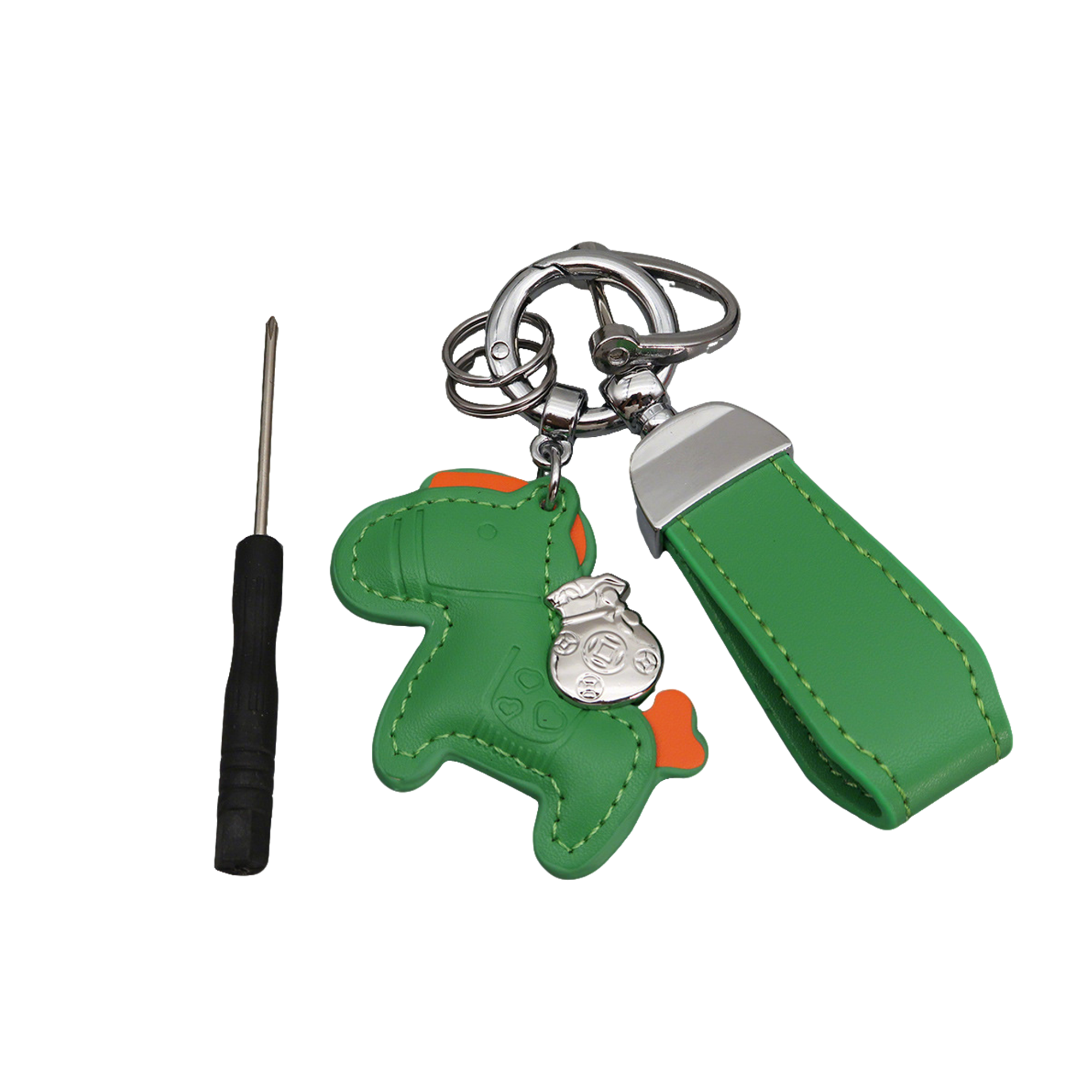 Polyurethane Pony Figure Key Ring With Strap 6.7" Length 23